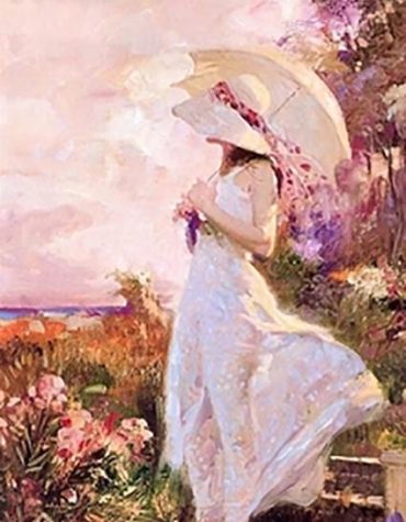 Summer Parasol Woman Paint By Numbers