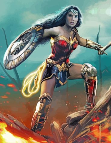 Wonder Woman Movie Style Paint By Numbers