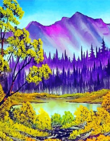 Majestic Mountain Nature Paint By Numbers