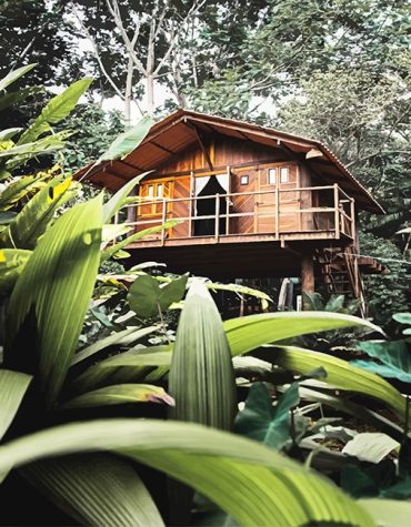 Wooden House with Balcony View Paint By Numbers