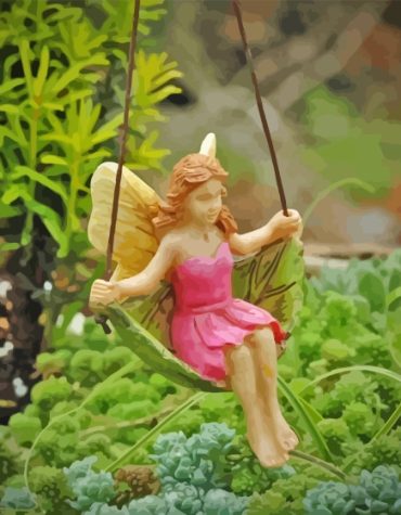 Woodland Knoll Fairy Swing Paint By Numbers