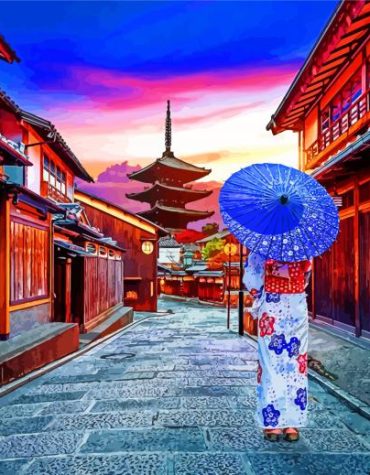 Yasaka Pagoda Sunset Japan Paint By Numbers