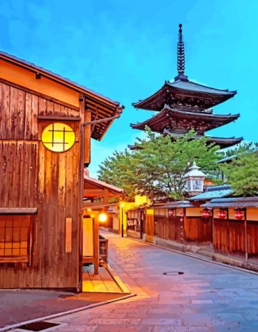 Yasaka Pagoda Historic Japan Paint By Numbers