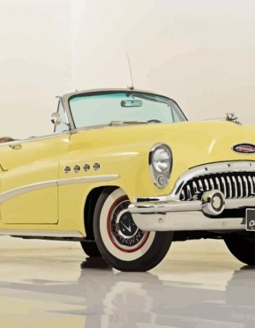 Yellow 1953 Buick Classic Cars Paint By Numbers