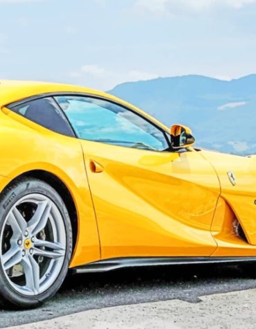 Yellow Ferrari Supercar Paint By Numbers