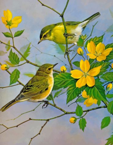 Yellow Finch Bird Painting Kit Paint By Numbers