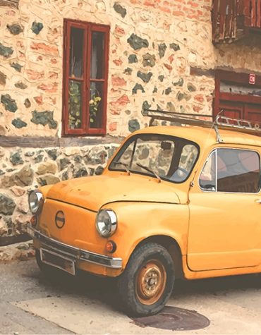 Yellow Nissan Classic Paint By Numbers