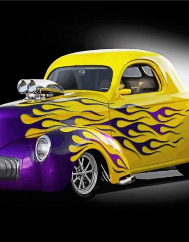 Willys Coupe Automotive Art Paint By Numbers