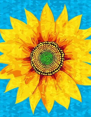 Sunflower Yellow Stamp Paint By Numbers