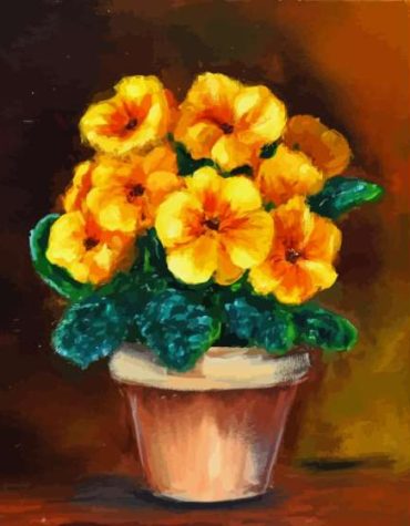 Yellow Primrose Blooms Paint By Numbers