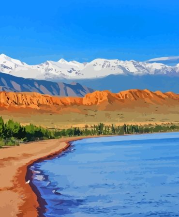 Snowy Yesik Lake Paint By Numbers