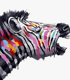 Colorful Zebra Animal Paint By Numbers