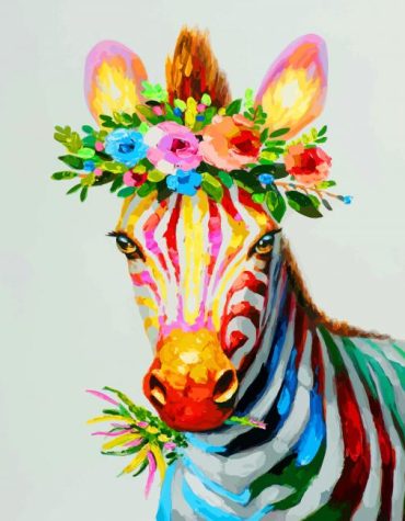 Colorful Zebra Paint By Numbers