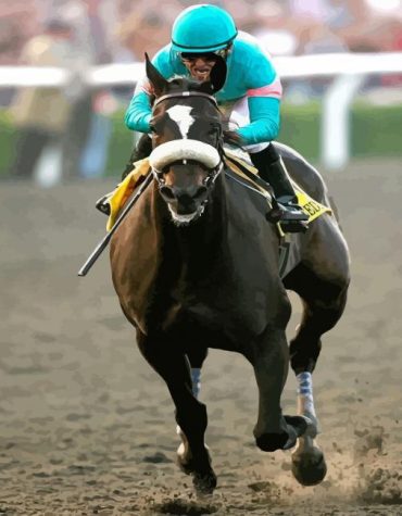 Zenyatta Horse Racing Paint By Numbers