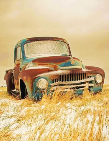 Abandoned Corvette Vehicle Paint By Numbers