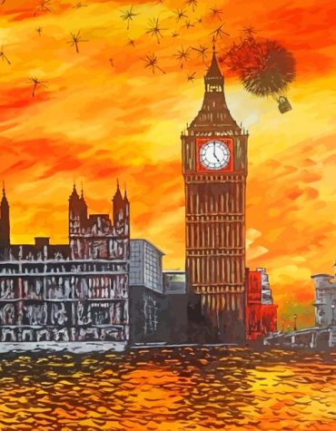 Abstract Big Ben London Paint By Numbers