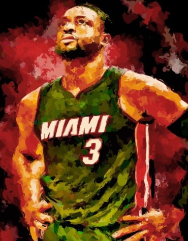 Miami Heat Basketball Star Paint By Numbers