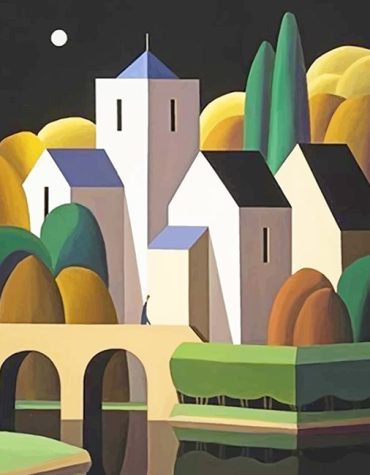 Colorful Abstract Buildings Paint By Numbers