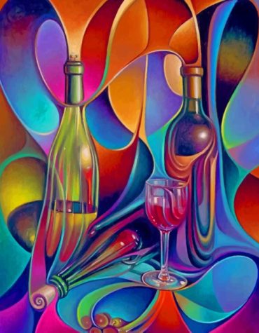 Colorful Abstract Bottles Paint By Numbers
