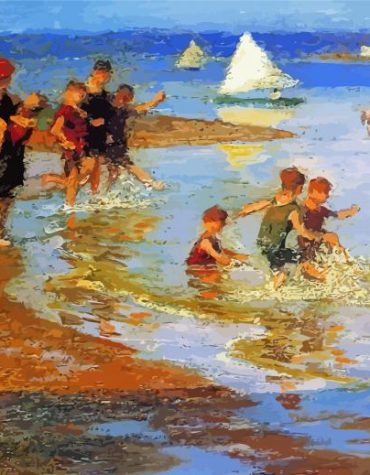 Seascape Kids Beach Paint By Numbers