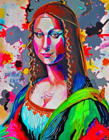 Colorful Abstract Mona Lisa Paint By Numbers