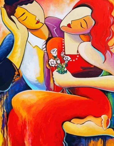 Abstract Lovers Paint By Numbers