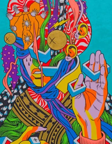 Colorful Abstract Face Paint By Numbers