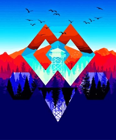 Colorful Abstract Gaming Paint By Numbers