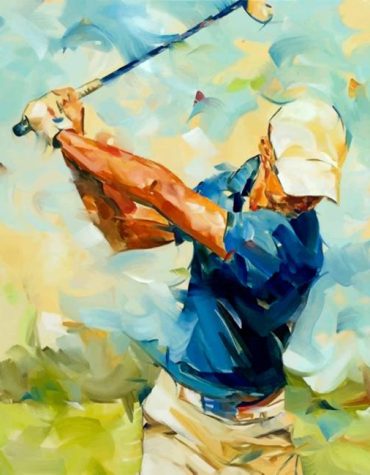 Abstract Golf Scene Paint By Numbers