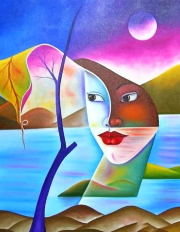 Colorful Mother Nature Face Paint By Numbers