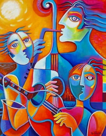 Colorful Abstract Musicians Paint By Numbers