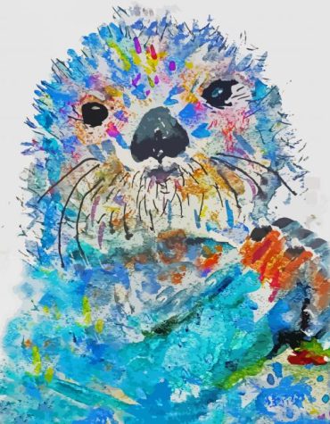 Colorful Otter Art Paint By Numbers