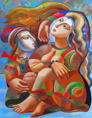 Abstract Faces Couples Paint By Numbers