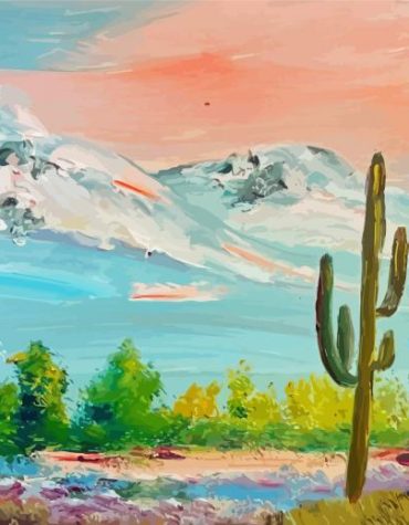 Vintage Desert Cactus Paint By Numbers