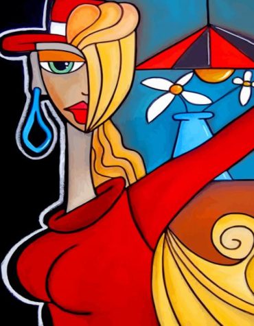 Abstract Woman Face Paint By Numbers