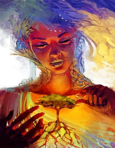 Abstract Tree Woman Paint By Numbers
