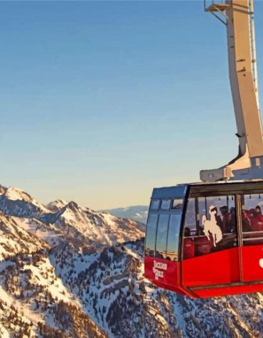 Aerial Tram Ride Grand Teton Paint By Numbers
