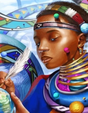 African Woman Beauty Paint By Numbers