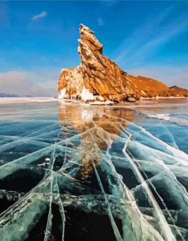Baikal Ice Landscape Paint By Numbers