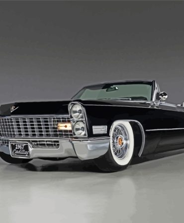 Aesthetic Black 1967 Cadillac Paint By Numbers