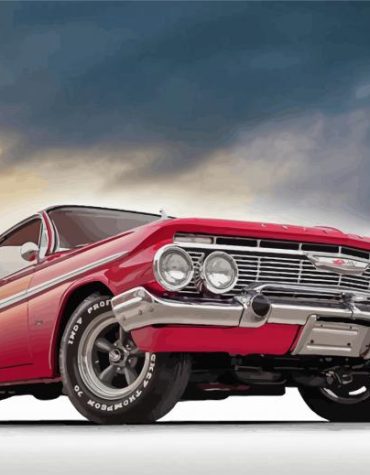 Aesthetic Red 61 Impala Paint By Numbers