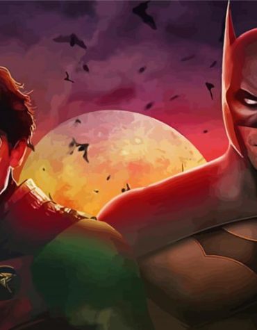 Aesthetic Batman and Robin Heroes Paint By Numbers