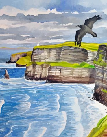 Aesthetic Cliffs of Moher Seascape Paint By Numbers