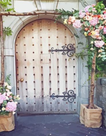 Aesthetic Flower Doorway Paint By Numbers