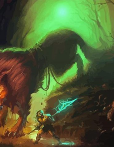 Aesthetic Fantasy Wolf Paint By Numbers