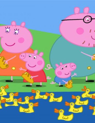 Aesthetic George Pig Cartoon Paint By Numbers