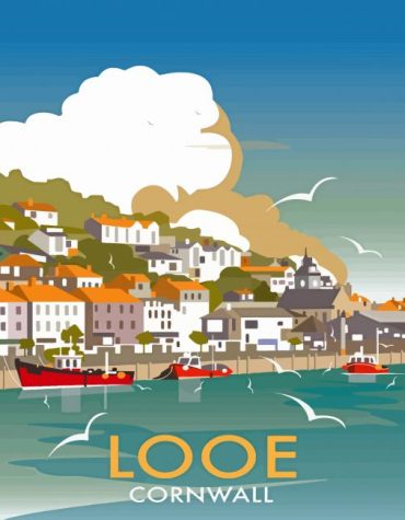 Aesthetic Looe Townscape Paint By Numbers