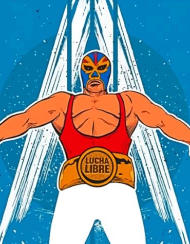 Aesthetic Lucha Wrestlers Paint By Numbers