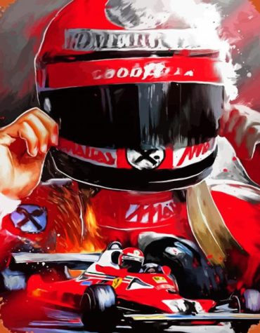Aesthetic Formula One Legend Niki Lauda Paint By Numbers