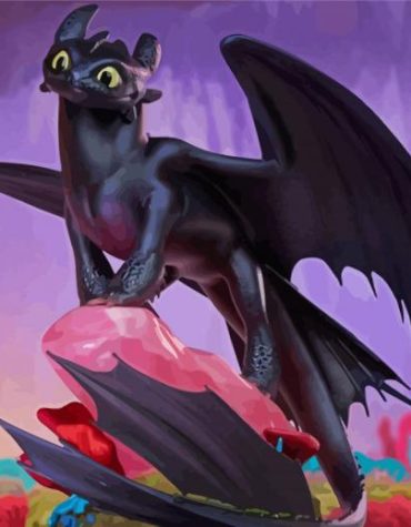 Toothless Animation Paint By Numbers